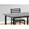 Monarch Specialties Dining Set, 5pcs Set, 40 in. Rectangular, Kitchen, Small, Black Metal, Grey Laminate, Grey Fabric I 1037 - alternate 4